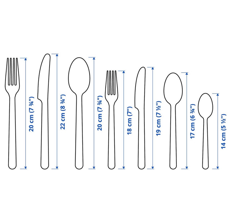 سرويس قاشق و چنگال56 پارچه ايكيا مدل IKEA365